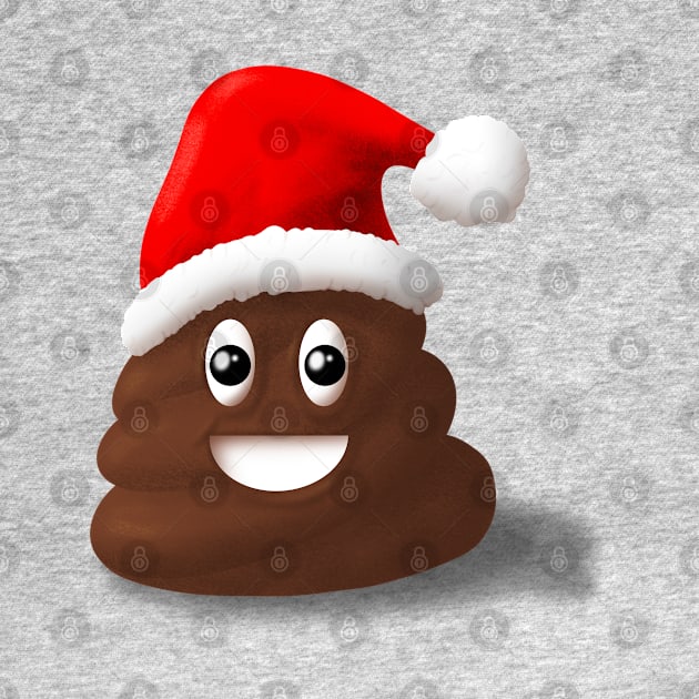 Christmas Poo Emoji by JAC3D